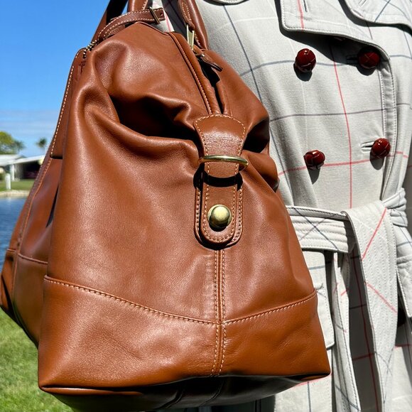 COACH Cabin Bag Medium 1997 British Tan 0502 Hang Tag Luggage ID Travel Duffle - Picture 6 of 16